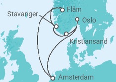 Itinéraire -  Norvège - Holland America Line