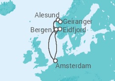 Itinéraire -  Norvège - Holland America Line
