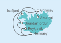 Itinéraire -  Islande - Ponant