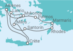 Itinéraire -  Égée Iconique - Celestyal Cruises