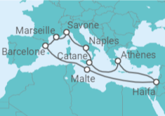 Itinéraire -  Méditerranée et Israël - Costa Croisières