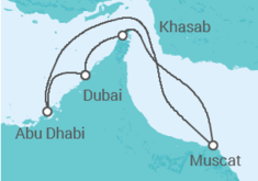 Itinéraire -  Emirats Arabes Unis, Oman - AIDA