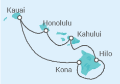 Itinéraire -  Hawaï - Norwegian Cruise Line