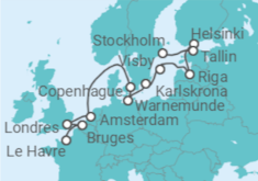 Itinéraire -  Du Havre à Stockholm  - Norwegian Cruise Line