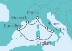 Itinéraire -  Éclat de la Méditerranée  - Costa Croisières