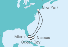 Itinéraire -  États-Unis et Bahamas - MSC Croisières