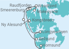 Itinéraire -  LE LYRIAL desde Longyearbyen, Spitsbergen - Ponant