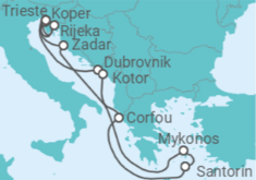 Itinéraire -  Slovénie, Croatie, Monténégro, Grèce - Norwegian Cruise Line
