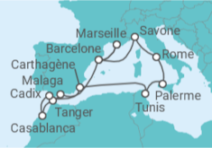 Itinéraire -  Le Voyage des Sens - Costa Club 2023 - Costa Croisières