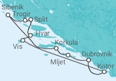 Itinéraire -  La Croatie et le Monténegro (formule port/port) - CroisiMer