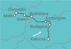 Itinéraire -  Croisière randonnées au fil du Danube (formule port/port) - CroisiEurope