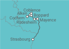 Itinéraire -  2 fleuves : la magie de la Moselle et la vallée du Rhin romantique (formule port/port) - CroisiEurope