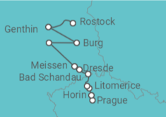 Itinéraire -  De Prague à Berlin : Croisière sur la Moldau et lElbe (formule port/port) - CroisiEurope