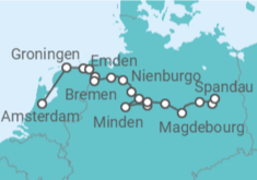 Itinéraire -  DAmsterdam à Berlin (formule port/port) - CroisiEurope