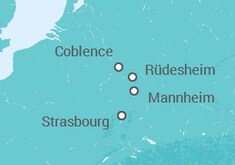 Itinéraire -  La vallée du Rhin romantique (formule port/port) - CroisiEurope