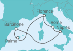 Itinéraire -  Italie, Espagne, France - Royal Caribbean