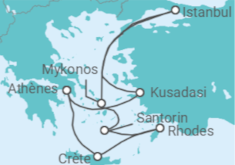 Itinéraire -  Turquie, Grèce - Norwegian Cruise Line