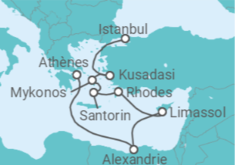 Itinéraire -  Israël, Chypre, Grèce, Turquie - Norwegian Cruise Line