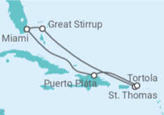 Itinéraire -  Iles Vierges Américaines, Iles Vierges Britanniques - Norwegian Cruise Line