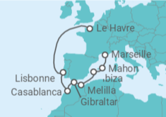 Itinéraire -  Saveurs Ibériques - CFC Compagnie Française de Croisières