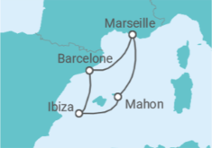 Itinéraire -  Fiesta España - CFC Compagnie Française de Croisières