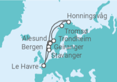 Itinéraire -  Soleil de Minuit & Cap Nord - CFC Compagnie Française de Croisières