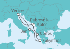 Itinéraire -  Italie, Croatie, Monténégro, Grèce - MSC Croisières