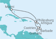 Itinéraire -  Grandes Antilles - Celebrity Cruises