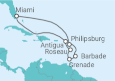 Itinéraire -  Saint Martin, Barbade, Antigua et Barbuda - Celebrity Cruises