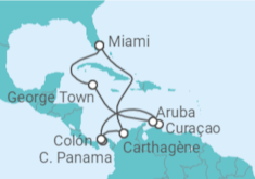 Itinéraire -  Colombie, Panama, Aruba, Curaçao - Celebrity Cruises