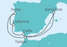 Itinéraire -  Espagne, Portugal et Maroc  - Celebrity Cruises