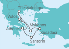 Itinéraire -  Trésors de Mer Égée  - Celebrity Cruises