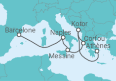 Itinéraire -  Monténégro, Grèce, Italie - Princess Cruises