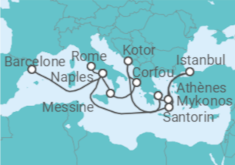 Itinéraire -  De Rome (Civitavecchia) à Barcelone - Princess Cruises