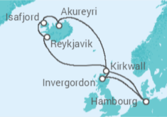 Itinéraire -  Hambourg et Charmes Islandais - MSC Croisières