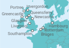 Itinéraire -  De Hambourg (Allemagne) à Glasgow (Écosse) - Explora Journeys
