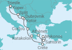 Itinéraire -  De Athènes (Le Pirée) à Trieste (Italie) - Norwegian Cruise Line