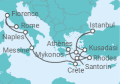 Itinéraire -  De Rome (Civitavecchia) à Athènes (Le Pirée) - Norwegian Cruise Line