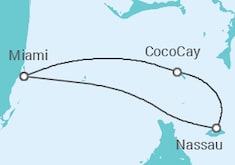 Itinéraire -  Miami et Île Privée aux Bahamas - Royal Caribbean