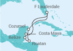 Itinéraire -  Mexique, Honduras, Belize - Princess Cruises