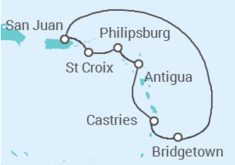 Itinéraire -  Saint Martin, Antigua et Barbuda, Sainte Lucie, Barbade - Royal Caribbean