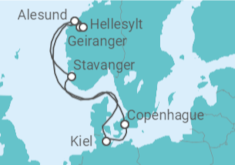 Itinéraire -  Copenhague et Terre des Vikings - Costa Croisières