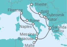 Itinéraire -  De Rome (Civitavecchia) à Trieste (Italie) - Norwegian Cruise Line