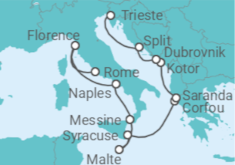 Itinéraire -  De Rome (Civitavecchia) à Trieste (Italie) - Norwegian Cruise Line