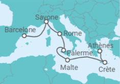 Itinéraire -  Grèce, Malte, Italie - Costa Croisières