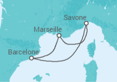 Itinéraire -  Italie, France - Costa Croisières