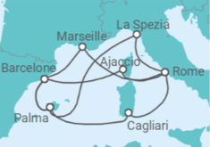 Itinéraire -  Italie, France, Espagne - AIDA