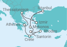 Itinéraire -  Grèce, Turquie - Norwegian Cruise Line