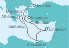 Itinéraire -  Grèce, Turquie, Égypte - Norwegian Cruise Line