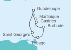 Itinéraire -  Nouvel An aux Antilles - Costa Croisières